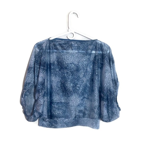 Alberto Makali Sheer Blue Crop Top Size Small - Picture 2 of 4
